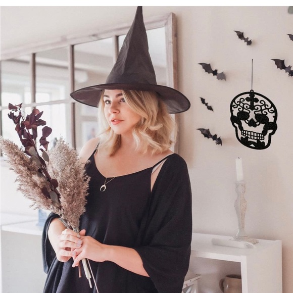 Halloween Indoor Decorations Day of The Dead Black and Sliver - Picture 2 of 5